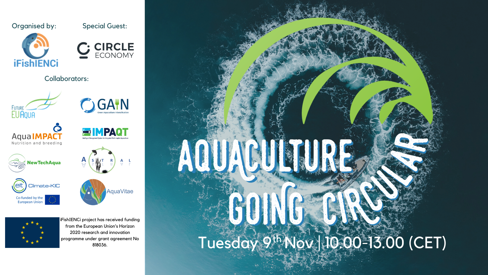 Aquaculture Going Circular- International audience of industry professionals, circularity experts and researchers targeted to develop policy messages on Circularity.